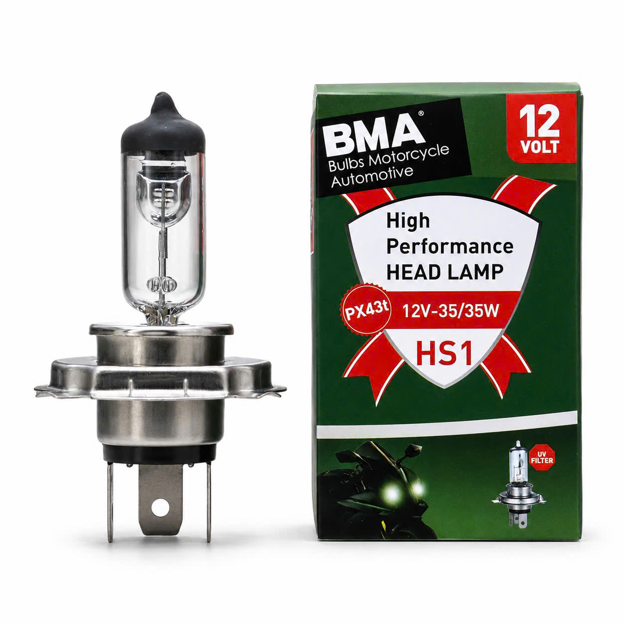 BÓNG ĐÈN HALOGEN BMA HS1 12V/35/35W (ĐẦU ĐEN)